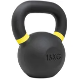 Strength Shop Kettlebell Gusseisen mit genormtem Griff, 1x 16 KG, Extrem Robust & Langlebig, Kugelhantel mit Gewichts-Farbmarkierung & Schwarzpulver-Beschichtung, ideal für Ganzkörpertraining
