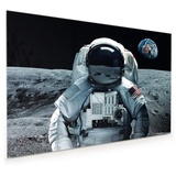 Primedeco Küchenrückwand Küchenrückwand Spritzschutz Glas mit Motiv Astronaut 60 cm x 40 cm