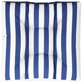 vidaXL Palettenkissen 70 x 70 x 12 cm blau/weiß gestreift 1 St.