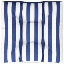 vidaXL Palettenkissen 70 x 70 x 12 cm blau/weiß gestreift 1 St.
