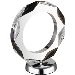 Tischleuchte Tischlampe Nachttischleuchte LED Kristall Wohnzimmerlampe rauch