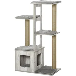 PawHut Katzenbaum MDF der Klasse E1, Plüsch, Jute