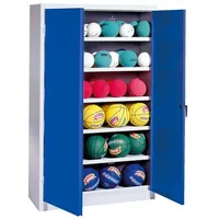 C+P Ballschrank mit Vollblech-Flügeltüren (Typ 3). HxBxT 195x120x40 cm
