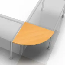 Hammerbacher Verbindungsplatte buche, dreieckig abgerundet 80,0 x 80,0 x 2,5 cm