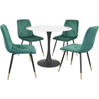 HOFMANN LIVING AND MORE Sitzgruppe, (Spar-Set, 5 tlg 5tlg. Set), grün, , 93047757-0 B/H/T: 45 cm x 85 cm x 54 cm,