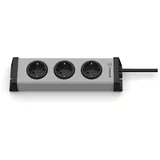 EHMANN 0200x00032303 Steckdosenleiste mit Schalter Silber, Schwarz Schutzkontakt 1 St.