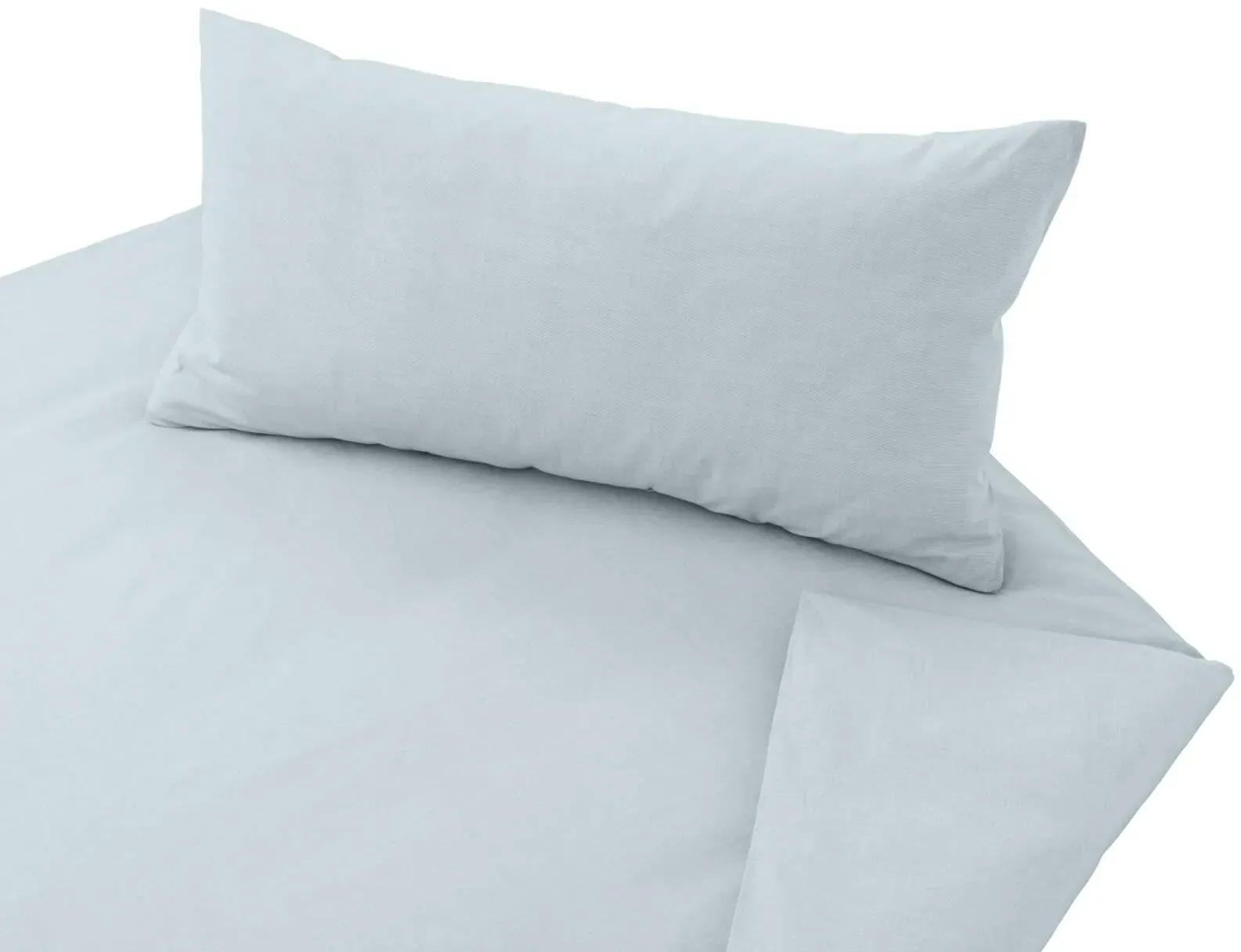 Cotonea Bio-Chambray Bettwäsche Nuance 135x200 + 80x80 cm | hellblau - blau