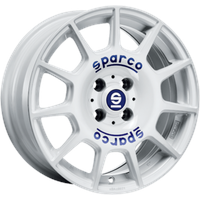 Sparco Sparco, Terra, 7x16 ET25 4x108 65,1, weiß + blaue Beschriftung