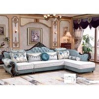 JVmoebel Ecksofa Klassische L-Form Chesterfield Couch Luxus Sofa Polster Wohnlandschaft, Made in Europe blau