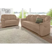 sit&more Polstergarnitur 2-Sitzer + 3-Sitzer Mikrofaser  braun