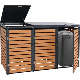 MCW Mülltonnenverkleidung K14 205 x 84 cm braun