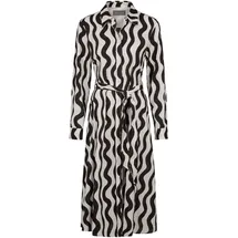 White Label Blusenkleid Maxi Schwarz/Weiß 40