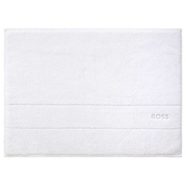 Boss Badematte - PLAIN, Badvorleger, Baumwolle Weiß 50x70 cm