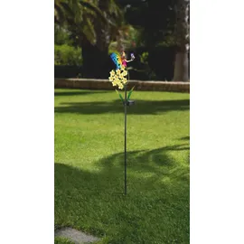 AMBIA GARDEN Solarleuchte Kunststoff 14,00x6,00x86,00 cm 1er Set Blau/Gelb/Pink/Dunkelbraun