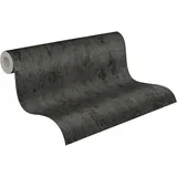 A.S. Création Vliestapete Il Decoro Tapete in Vintage Optik 10,05 m x 0,53 m grau metallic schwarz Made in Germany 326515 32651-5