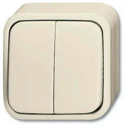 BUSCH JAEGER 2601/5 AP, Rocker switch, Weiß, CE, RoSH, 230 V, 10 A, 63 mm