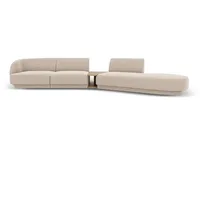 Micadoni Sofa Miley, modular 4-Sitzer mit 1 Armlehne beige