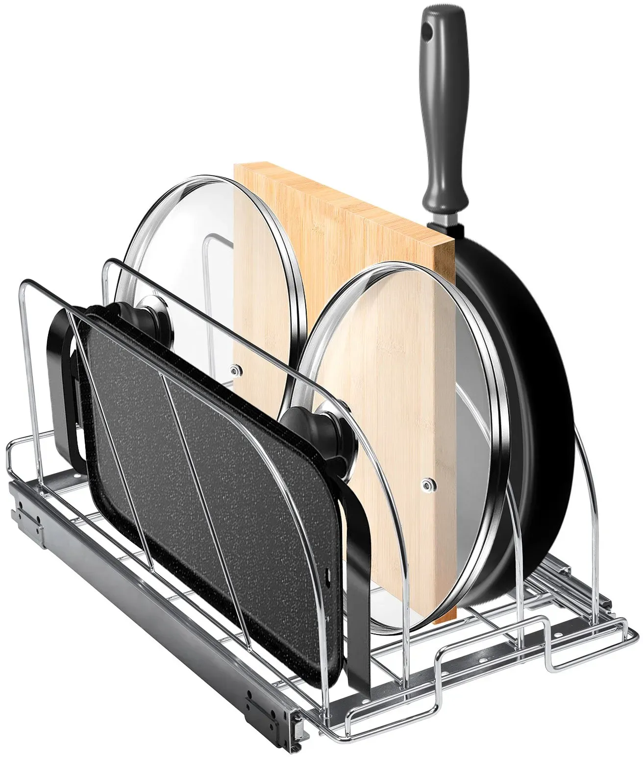 VEVOR Einstellbares Abtropfgestell Geschirr Geschirrtrockner Utensilienhalter, 21,6 x 53,3 cm Küchenschrank Geschirr Abtropfgestell ideal für die Aufbewahrung von Töpfen, Pfannen, Schneidebretter