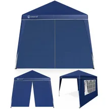 CASARIA Faltpavillon 3 x 3 m inkl. 2 Seitenteile Blau