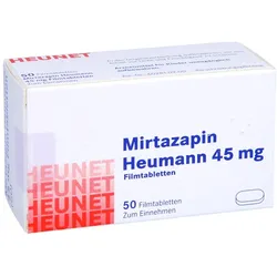 MIRTAZAPIN Heumann 45 mg Filmtabl.Heunet 50 St
