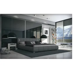 Sedex Bett Luna 140x200cm grau mit LED Beleuchtung