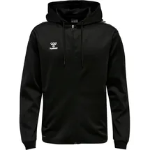 hummel hmlCORE XK Poly Zip Hood Sweat, Black/Black, L