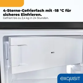 Exquisit KS516-4-E-040E Kühlschrank (109 l, 850 mm hoch, Schwarz)