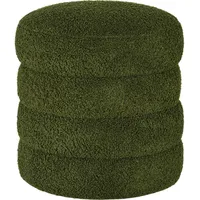 Homcom Sitzhocker, Fußhocker, Runder Polsterhocker, Fußstütze mit Sitzkissen, für