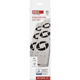 EMOS Heizung-Ventilator DUO 2 Stück Luftdurchfluss 36 m3/h