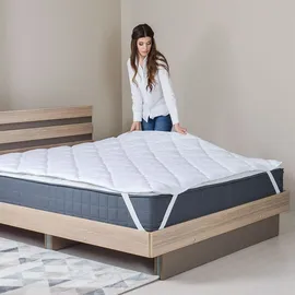 sei Design Luxus Matrazenschoner – Hygienische Komfortauflage mit Polsterung 160x200 mit 4 Gummibände