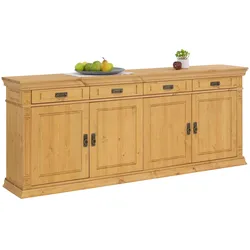 Sideboard HOME AFFAIRE "Vinales", beige (natur), B:202cm H:83cm T:39cm, Sideboards, Kommode im klassischen Landhausstil, Breite 202 cm