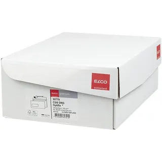 ELCO Premium C6/5 Abziehstreifen Briefumschläge Weiß 229 (B) x 114 (H) mm Mit Fenster 100 g/m2 500 Stück
