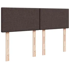 vidaXL Boxspringbett mit Matratze Dunkelbraun 140x200 cm Stoff