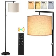 Rottogoon Dimmbare Stehlampe mit Fernbedienung 4 Farbtemperaturen Schwarz