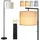 Rottogoon Dimmbare Stehlampe mit Fernbedienung 4 Farbtemperaturen Schwarz