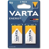 Varta Longlife 9V Block Alkaline E-Block 6LR61 2 Stück,