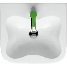 Laufen Florakids Waschtisch 'Wolke', 1 Hahnloch, mit Überlauf, 450x410x150mm, H8150310621041, Farbe: rot - weiß/rot