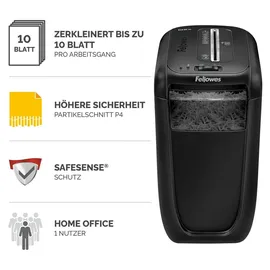 Fellowes Powershred 60Cs Partikelschnitt schwarz