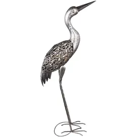 ETC Shop LED Solarleuchte, Kranich grau, Höhe 77 cm