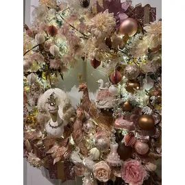 Kaemingk Weihnachtsbaumkugeln Glas 8 cm 16 Stück puderrosa emaille/matt mix