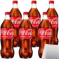 Cola-Cola Original Getränk 6er Pack 6x1 Liter PET Flasche inkl. Einweg-Pfand