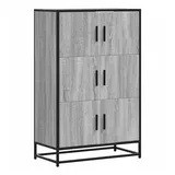 vidaXL Highboard Grau Sonoma 68x35x106,5 cm Holzwerkstoff und Metall