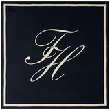 Tommy Hilfiger Damen Tuch Script aus Seide, Blau (Space Blue/Soft Cream), Einheitsgröße - Einheitsgröße