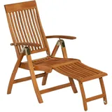 Merxx Comodoro Klappsessel mit Fußteil 62 x 63 x 110 cm braun