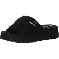 Rieker Pantolette weicher Textil-Innensohle schwarz,