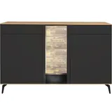 Mäusbacher Faro Sideboard 159 x 103 x 42 cm Anthrazit matt lack / Asteiche