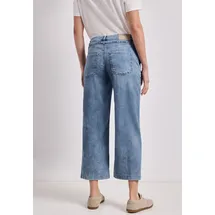 STREET ONE Loose-fit-Jeans Middle Waist Wide Leg Jeans im Loose Fit mid Blue random wash), 33