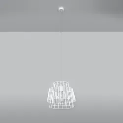 SOLLUX LIGHTING Hängeleuchte "GATE", weiß, H: 130cm, Lampen, Slush -Einstellung