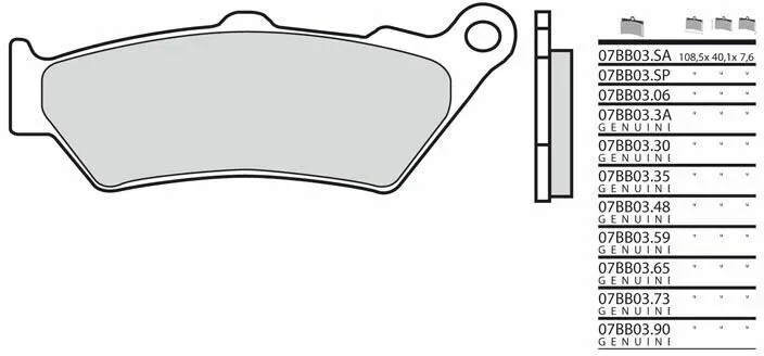 Brembo S.p.A. Bremsbeläge Vintage Sintermetall - 07BB0390