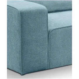 xonox Eckcouch Webstoff 3-Sitzer Hellblau